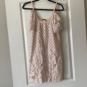 Cold shoulder style dress.